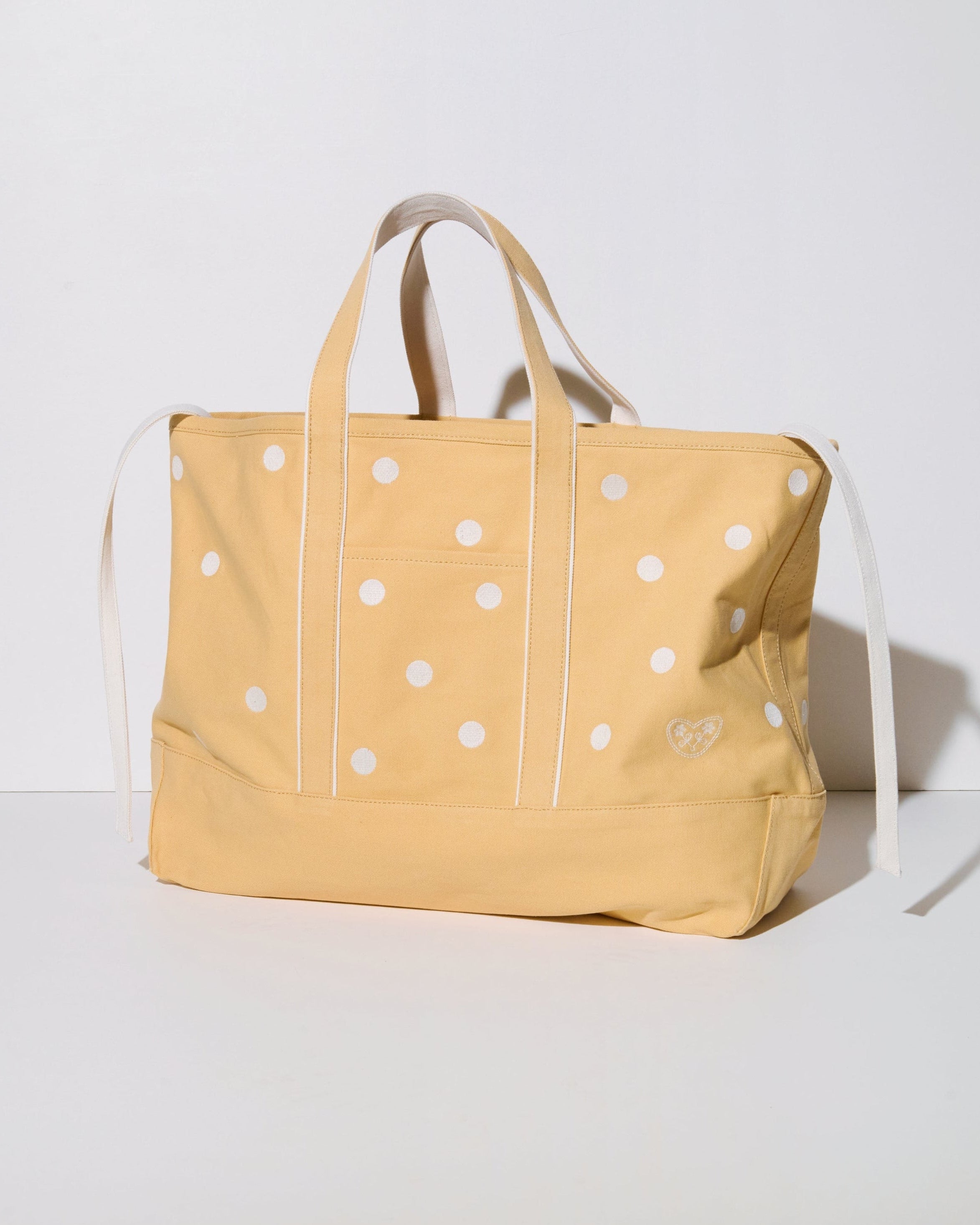 EASY BAG LARGE EMBROIDERY APRICOT